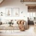 Cozy living room in scandinavian style modern interior design ...