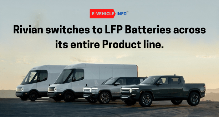 Rivian Switches to LFP Batteries Across its Entire Product Line – E ...